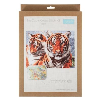 PRINTED Cross Stitch Kit : Tiger