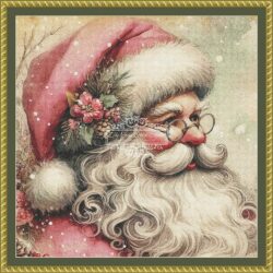 Vintage Pink Santa (CROP) (Fantasy Digitals)