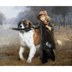 Off to School - Charles Burton Barber
