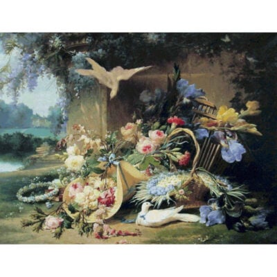 Elegant Still Life with Flowers - Eugene  Bidau