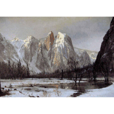 Cathedral Rock, Yosemite Valley,  California - Albert Bierstadt