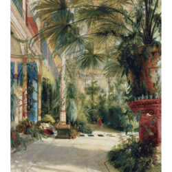 The Interior of the Palm House - Carl  Blechen