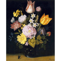 Flowers in a Glass Vase - Ambrosius  Bosschaert