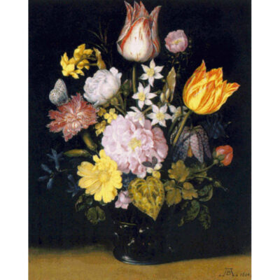 Flowers in a Glass Vase (without fly) -  Ambrosius Bosschaert
