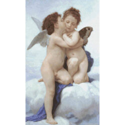 Cupid and Psyche as Children - William  Bouguereau