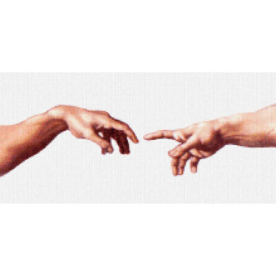 The Creation of Adam (detail without  background) - Michelangelo Buonarroti