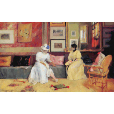 A Friendly Call (smaller) - William  Merritt Chase