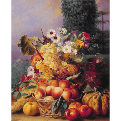 Still Life of Flowers and Fruits II -  Eugene-Adolphe Chevalier