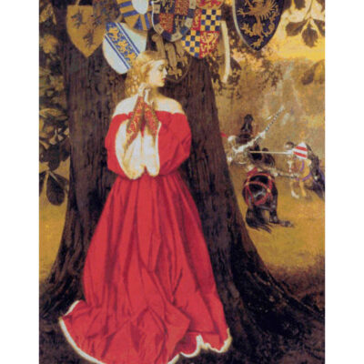 Lancelot Slays the Caitiff Knight Sir  Tarquin - Frank Cadogan Cowper