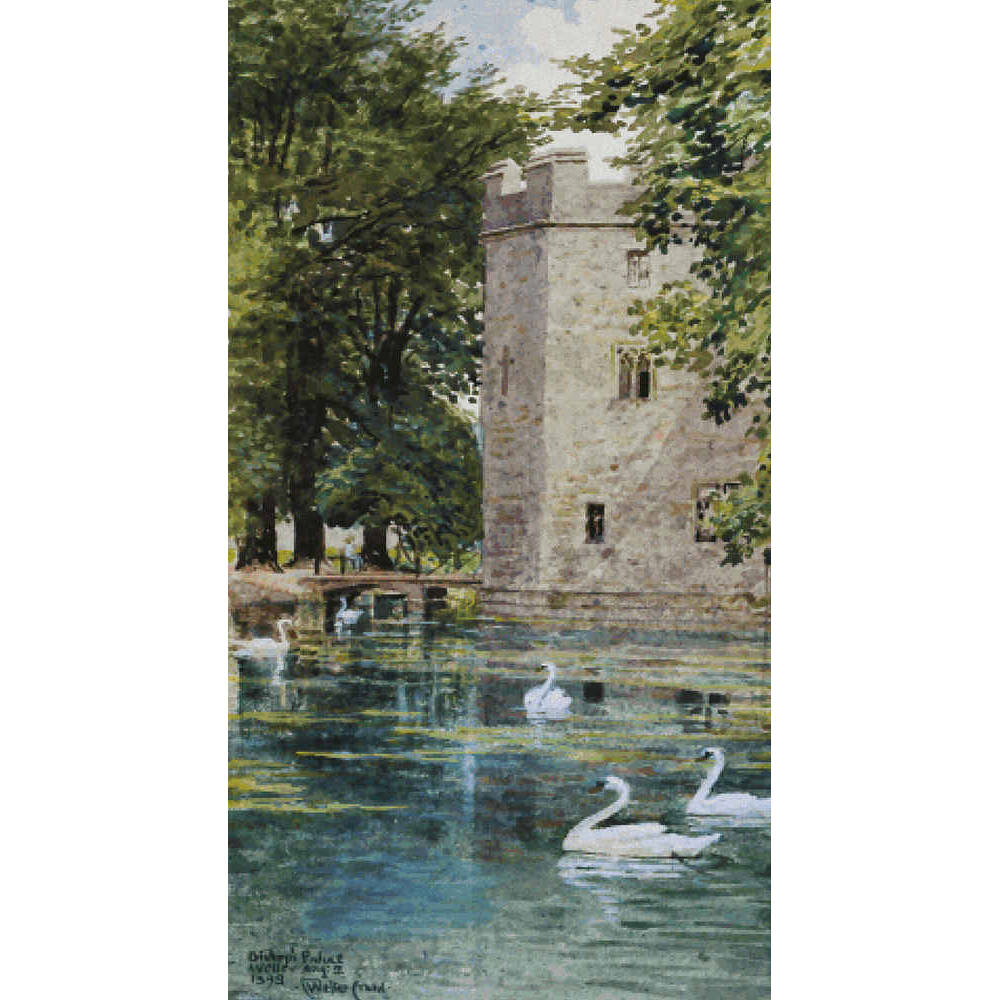 The Moat and Bishop's Palace, Wells  Cathedral - Walter Crane