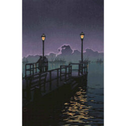 Harbor at Night, Otaru - Kawase Hasui