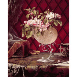 Still Life with Apple Blossoms in a  Nautilus Shell - Martin Johnson Heade