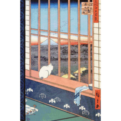 Cat in Window - Ando Hiroshige