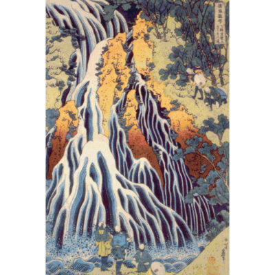 The 'Falling Mist' Waterfall -  Hokusai