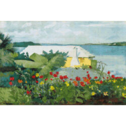Flower Garden and Bungalow, Bermuda -  Winslow Homer