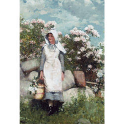 Girl and Laurel - Winslow Homer