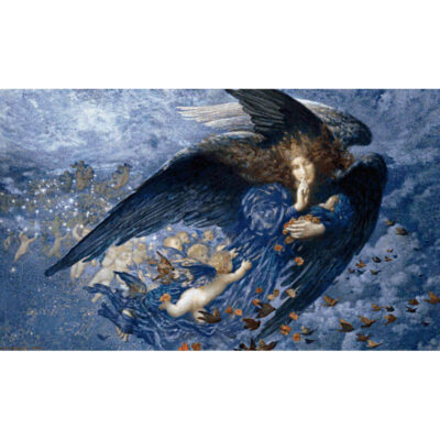 Night with Her Train of Stars and Her  Great Gift of Sleep - Edward Robert Hughes