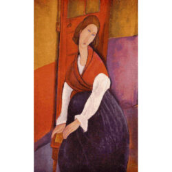 Jeanne Hebuterne in a Red Shawl - Amadeo  Modigliani
