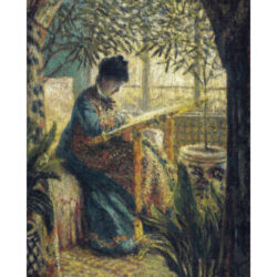 Madame Monet Embroidering - Claude Monet