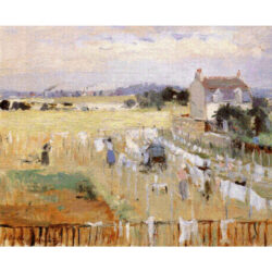Hanging the Laundry out to Dry - Berthe  Morisot