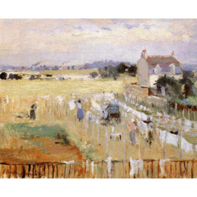 Hanging the Laundry out to Dry - Berthe  Morisot