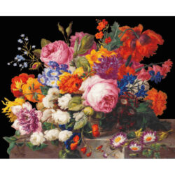Corbeille de Fleurs (black background) -  Joseph Nigg