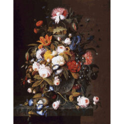 Floral Still Life with Bird's Nest -  Severin Roesen