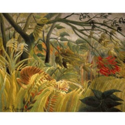 Surprised! Tiger in a Tropical Storm -  Henri Rousseau