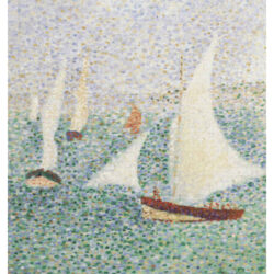 Entrance of the Port at Honfleur  (detail) - Georges Seurat