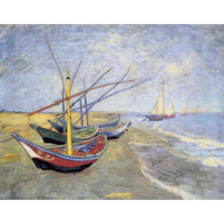 Boats on the Beach - Vincent Van Gogh