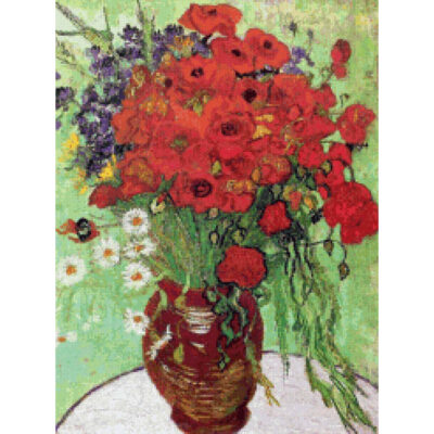 Vase with Red Poppies and Daisies -  Vincent Van Gogh