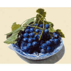 Delft-made Dish with Grapes - Michiel  Van Huysum
