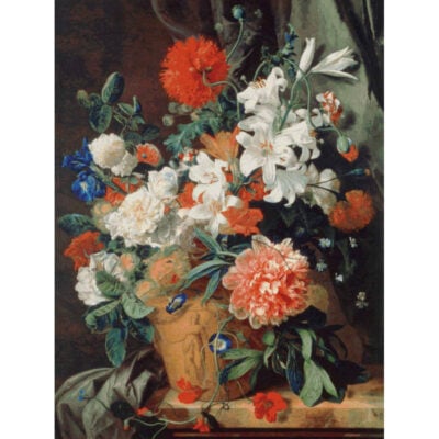 Flowers in a Terra Cotta Vase - Jan van  Huysum