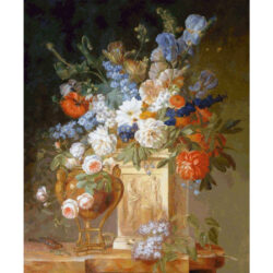 Basket and Vase of Flowers - Cornelis  Van Spaendonck