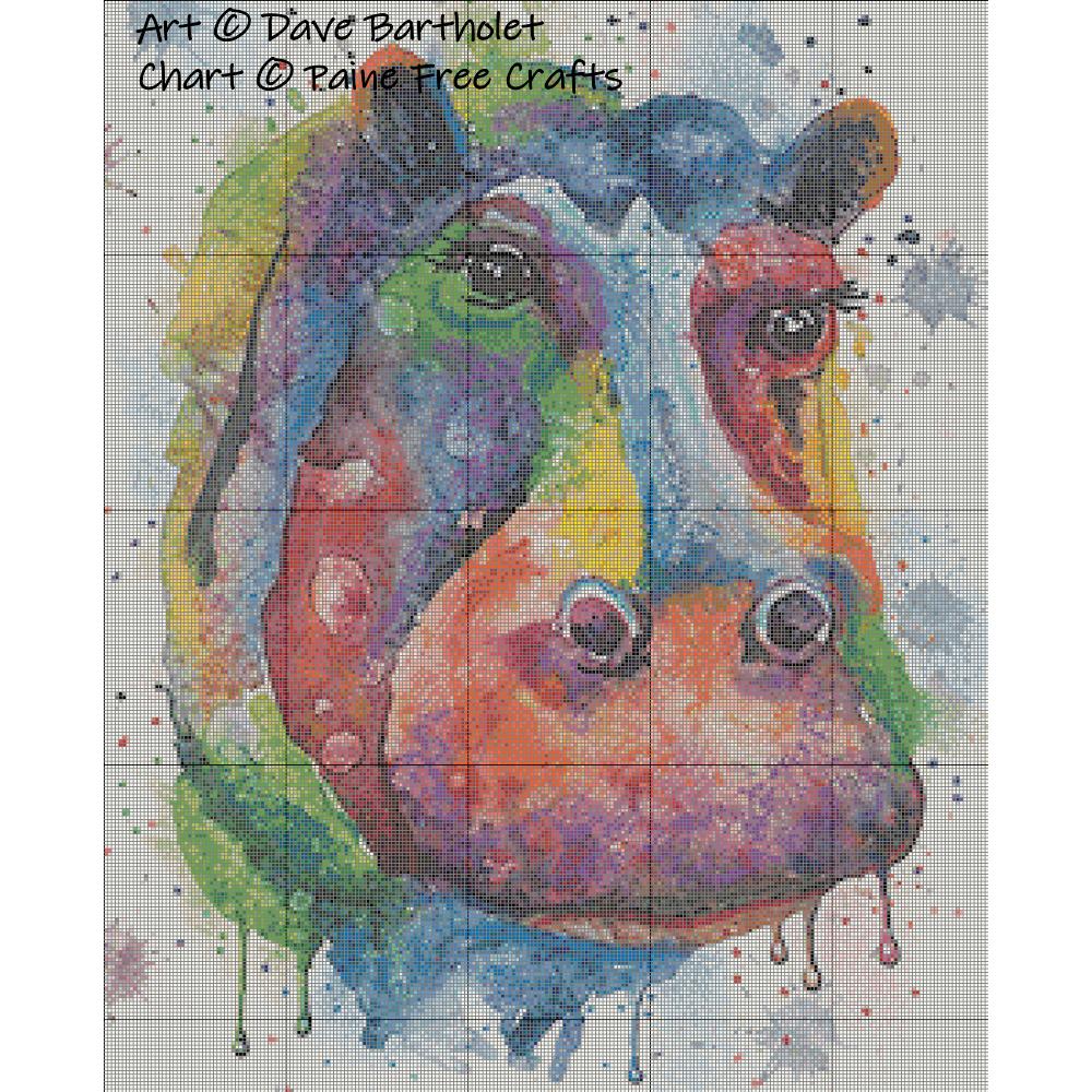 Watercolour Hippo - Image 2