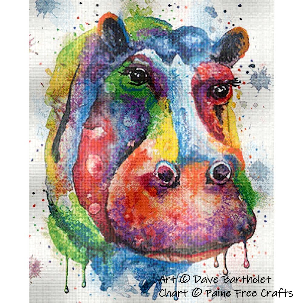 Watercolour Hippo