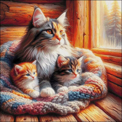 Cozy Cabin Kitties (Missy Means)