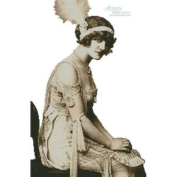 Flapper Girl (No Background) (antique print)