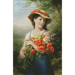 Girl with a Bouquet of Wild Flowers (Rehs Galleries Inc)