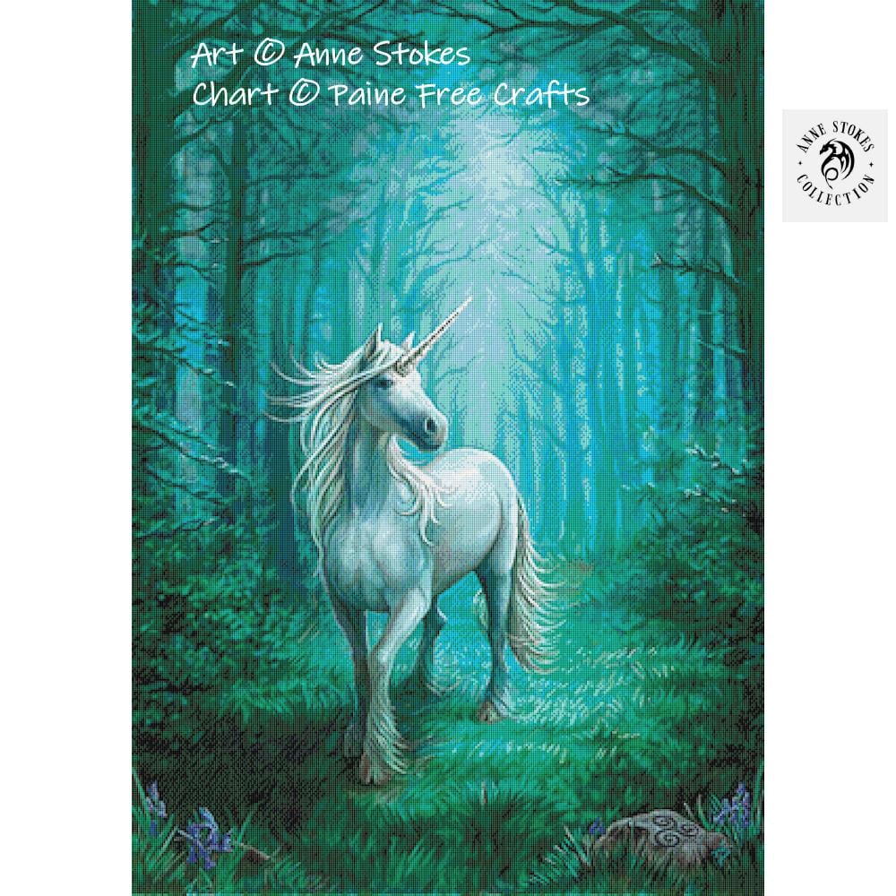 Anne Stokes ユニコーンアート North Star Unicorn & Maiden Canvas Print by Anne Stokes
