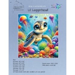 Lil Loggerhead (Sue Richter/Cross Stitch 4 Everyone) - 25 count EC ready-to-ship kit (PDF+Printed Chart included)