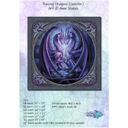 Raising Dragons (Anne Stokes/PFC) - 25 count EC ready-to-ship full coverage cross stitch kit (PDF+Printed Chart included)