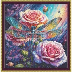 Pink Roses With Dragonfly (Tabz Jones)