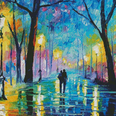 Fog in the Evening Park (Large) (Leonid Afremov)