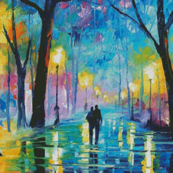 Fog in the Evening Park (Leonid Afremov)