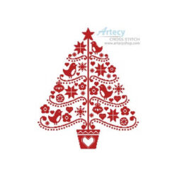 Folk Art Christmas Tree (redkoala - Vectorstock)