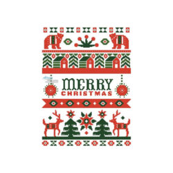 Folk Art Merry Christmas (cienpies)