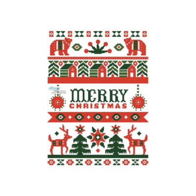 Folk Art Merry Christmas (cienpies)
