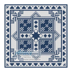 Geometric Blue and White ()