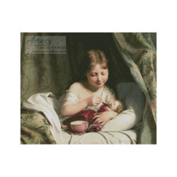Girl Feeding her Doll (Rehs Galleries Inc)